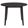 Caty 5pc Round Dining Table Set with 4 Chairs- 2 Drop Leaves- Brown