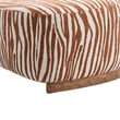 Niya Zebra Accent Chair- Cylindrical Backrest- Orange-White Chenille