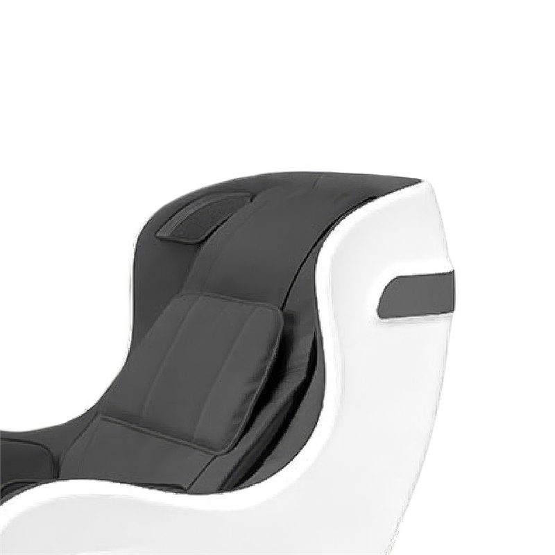 Marty 7 Modes Massage Chair with 3D Back Roller- Black Faux Leather