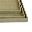 Koi 3pc Nested Serving Tray Set- Faux Shagreen Texture- Sage Green Wood