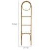 Kinu Decorative Ladder Rack with Round Top- Natural Brown Fiber- 72 Inch