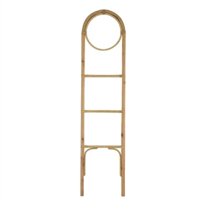Kinu Decorative Ladder Rack with Round Top- Natural Brown Fiber- 72 Inch