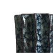 Asmi Decorative Vase- 2-Tier Design- Ribbed Brown and Gray Ceramic 14 Inch