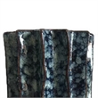 Asmi Decorative Vase- 2-Tier Design- Ribbed Brown and Gray Ceramic 14 Inch