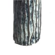 Asmi Decorative Vase- 2-Tier Design- Ribbed Brown and Gray Ceramic 14 Inch