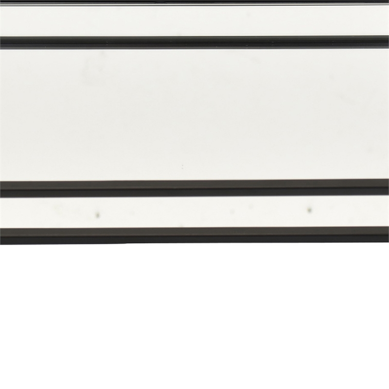 Shaya Rectangular Tray- Gallery Frame w Rails- Glass- Black Metal 16 Inch