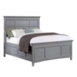 Full Bedroom Set- Gray and Chrome- 2 Piece Set with Nightstand