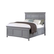 Full Bedroom Set- Gray and Chrome- 2 Piece Set with Nightstand