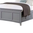 Full Bedroom Set- Gray and Chrome- 2 Piece Set with Nightstand