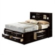 Full Bedroom Set- Black and Nickel- 2 Piece Set with Nightstand