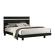 Full Bedroom Set- Black and Gold- 2 Piece Set with Nightstand