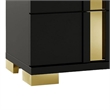 Full Bedroom Set- Black and Gold- 2 Piece Set with Nightstand
