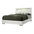 3pc King Bedroom Set- White- Silver Wood- 2 Nightstands