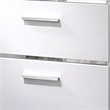 3pc King Bedroom Set- White- Silver Wood- 2 Nightstands