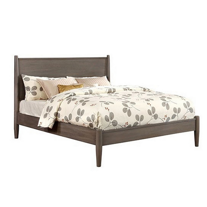 3pc King Bedroom Set- Gray Wood- 2 Nightstands
