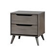 3pc King Bedroom Set- Gray Wood- 2 Nightstands