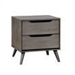 3pc King Bedroom Set- Gray Wood- 2 Nightstands