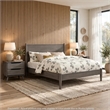 3pc King Bedroom Set- Gray Wood- 2 Nightstands