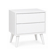 2pc King Bedroom Set- White Wood- Nightstand
