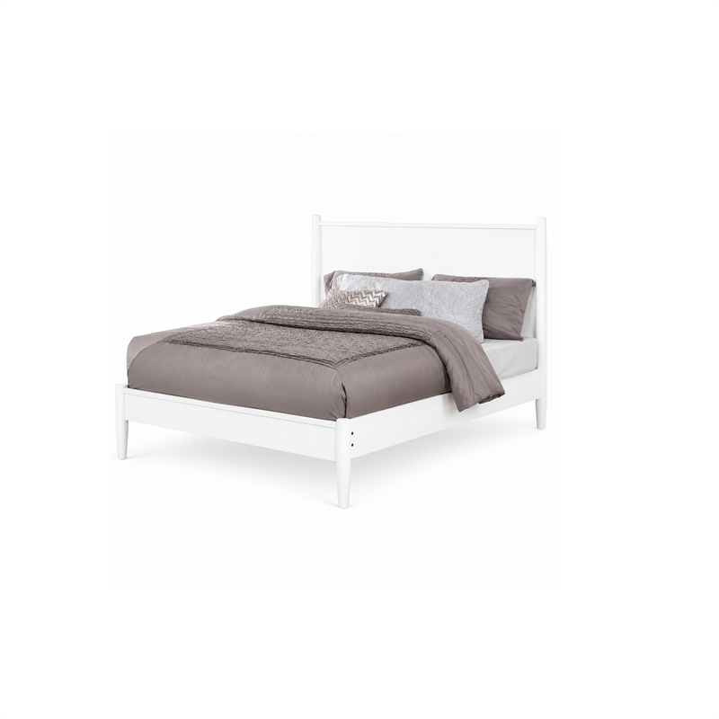 3pc King Bedroom Set- White Wood- 2 Nightstands
