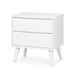 3pc King Bedroom Set- White Wood- 2 Nightstands