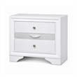 2pc King Bedroom Set- Black- White Wood- Nightstand