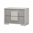 3pc King Bedroom Set- White Wash- Stone Gray- 2 Nightstands