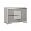 3pc King Bedroom Set- White Wash- Stone Gray- 2 Nightstands