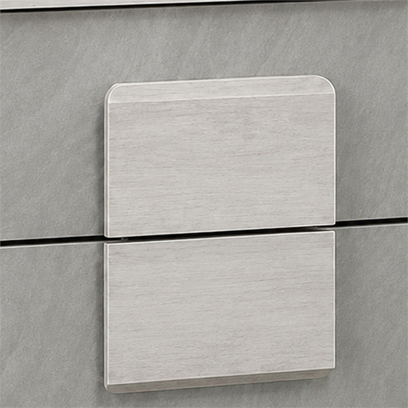 3pc King Bedroom Set- White Wash- Stone Gray- 2 Nightstands
