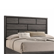 3pc King Bedroom Set- Gray- Black Wood- 2 Nightstands