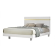 2pc King Bedroom Set- White- Gold Wood- Nightstand