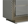 3pc King Bedroom Set- Gray- Silver Wood- 2 Nightstands