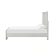 2pc King Bedroom Set- Rustic White- White- Nickel Wood- Nightstand