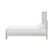 3pc King Bedroom Set- Rustic White- White- Nickel Wood- 2 Nightstands