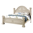 2pc King Bedroom Set- Antique White Wood- Nightstand