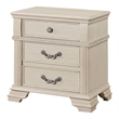 2pc King Bedroom Set- Antique White Wood- Nightstand