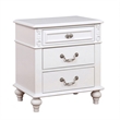 2pc Full Bedroom Set- White Wood- Nightstand