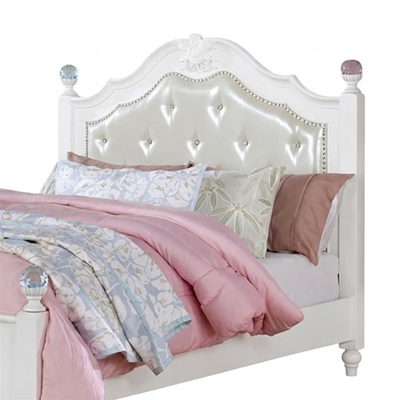 2pc Full Bedroom Set- White Wood- Nightstand