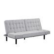 Convertible Futon Sofa Bed- Biscuit Tufted Cushions- Gray 81 Inch