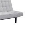 Convertible Futon Sofa Bed- Biscuit Tufted Cushions- Gray 81 Inch
