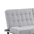 Convertible Futon Sofa Bed- Biscuit Tufted Cushions- Gray 81 Inch