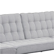 Convertible Futon Sofa Bed- Biscuit Tufted Cushions- Gray 81 Inch