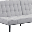 Convertible Futon Sofa Bed- Biscuit Tufted Cushions- Gray 81 Inch