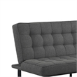 Convertible Futon Sofa Bed- Biscuit Tufted Cushions- Dark Gray 81 Inch