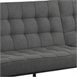 Convertible Futon Sofa Bed- Biscuit Tufted Cushions- Dark Gray 81 Inch