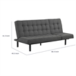 Convertible Futon Sofa Bed- Biscuit Tufted Cushions- Dark Gray 81 Inch
