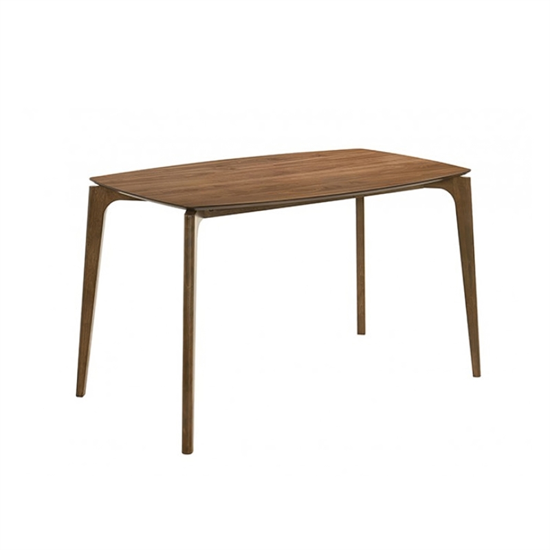 Ebik Couter Height Table- Rectangular- Angled Legs- Walnut Brown 59 Inch