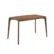 Ebik Couter Height Table- Rectangular- Angled Legs- Walnut Brown 59 Inch