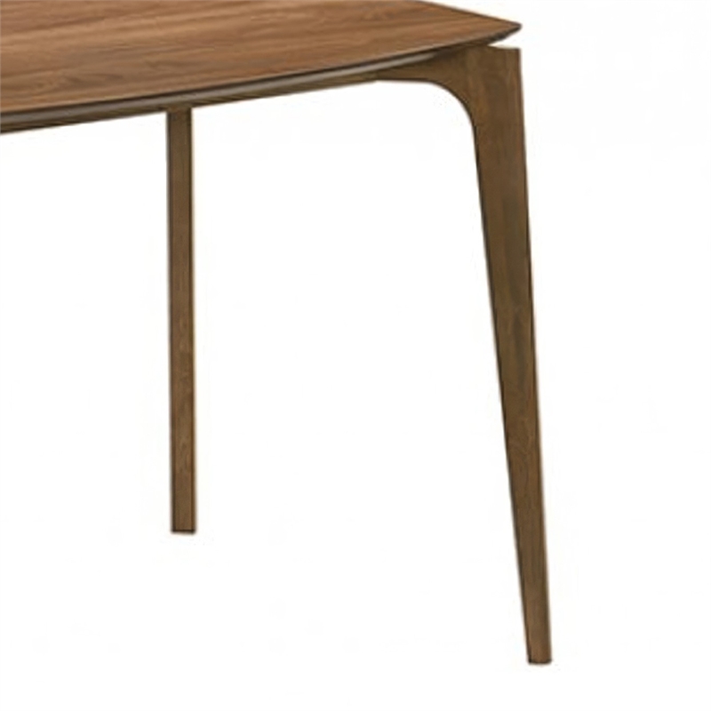 Ebik Couter Height Table- Rectangular- Angled Legs- Walnut Brown 59 Inch