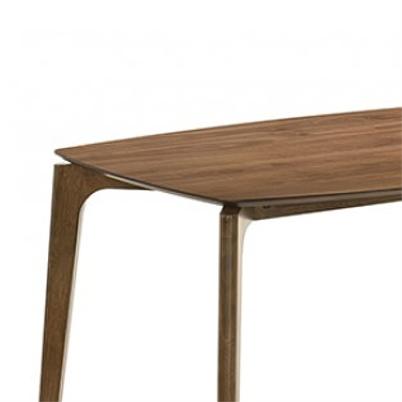 Ebik Couter Height Table- Rectangular- Angled Legs- Walnut Brown 59 Inch